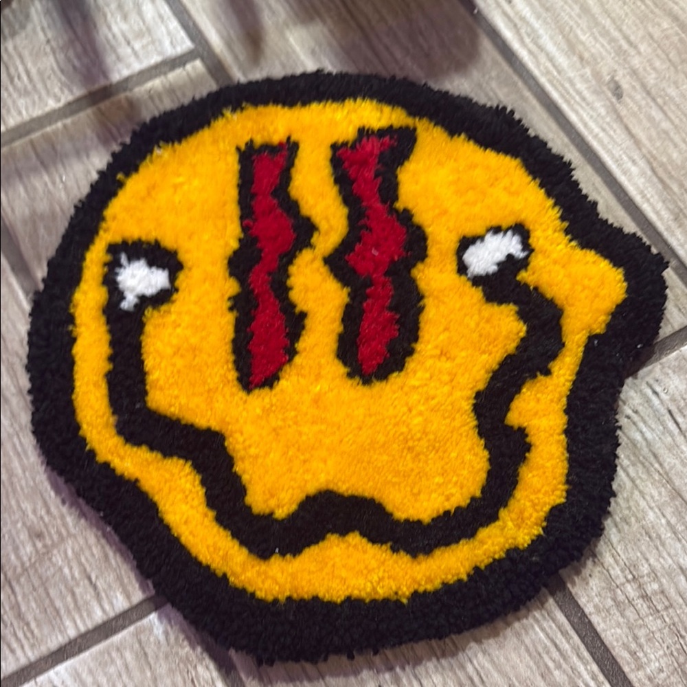 Yellow Smiley Face Rug